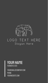 Geometric Elephant Business Card Design