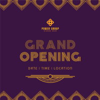 Art Deco Grand Opening Instagram post Image Preview