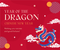 Year Of The Dragon Facebook Post Design