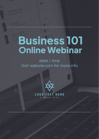 Business 101 Webinar Poster Design