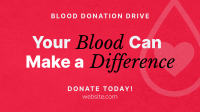 Minimalist Blood Donation Drive Facebook event cover Image Preview