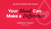 Minimalist Blood Donation Drive Facebook Event Cover Image Preview