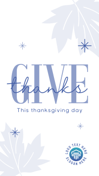 Minimalist Thanksgiving Facebook Story Design