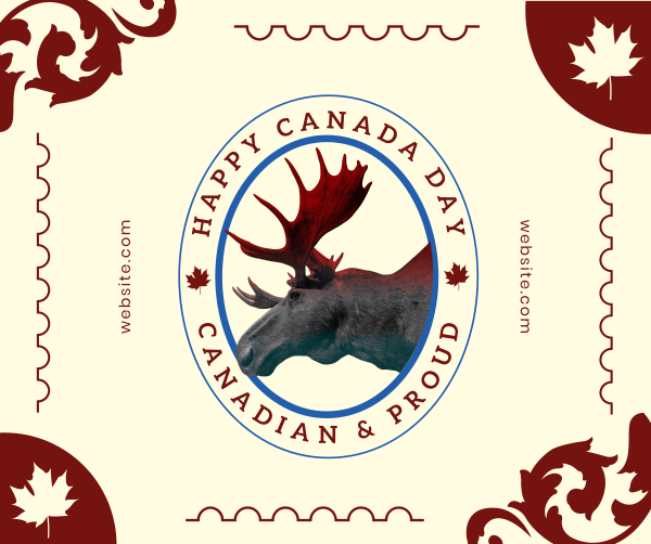 Canada Day Moose Facebook Post Design Image Preview
