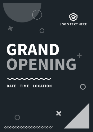 Geometric Shapes Grand Opening Poster Image Preview