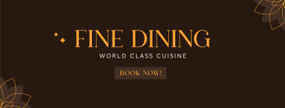 Fine Dining Facebook cover Image Preview