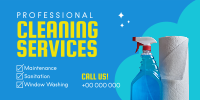 Professional Cleaning Services Twitter Post Design