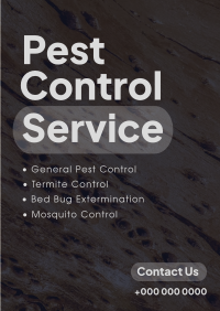 Minimalist Pest Control Poster Design