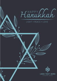 Floral Hanukkah Star Poster Image Preview