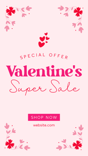 Valentines Day Super Sale Instagram story Image Preview
