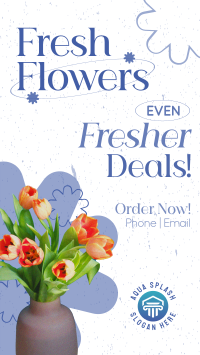 Fresh Flowers Sale TikTok Video Image Preview