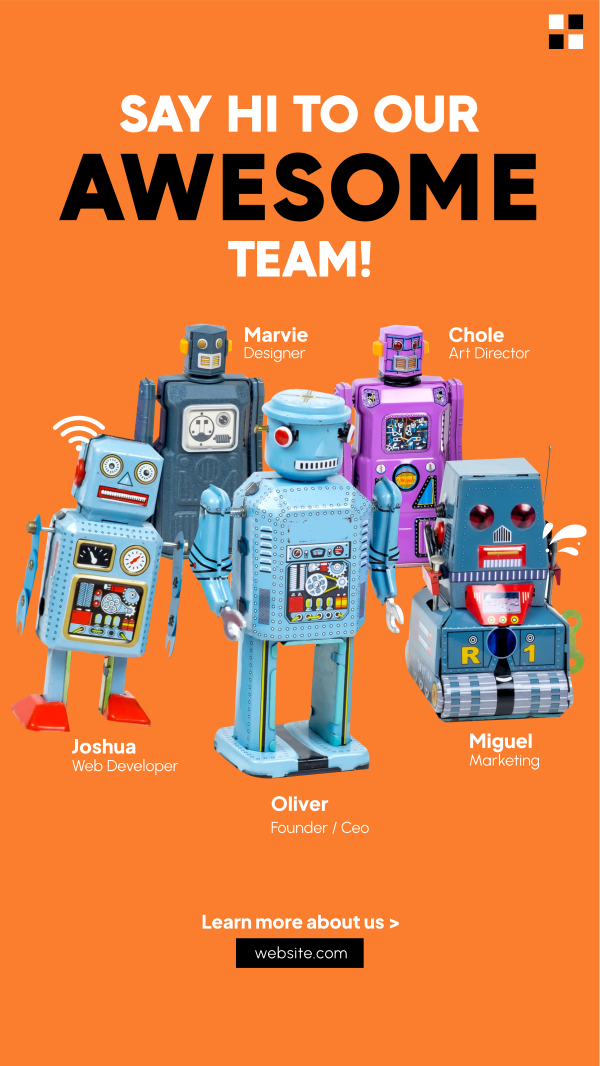 Team Bots Instagram Story Design Image Preview
