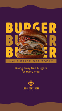 Free Burger Special Instagram story Image Preview