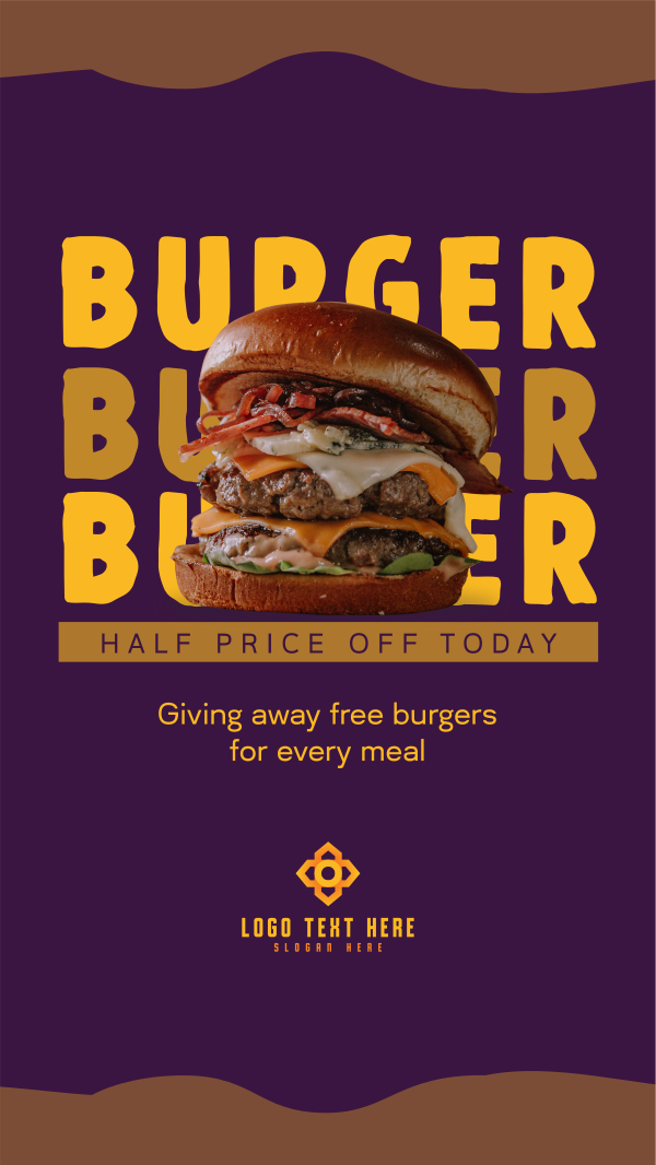 Free Burger Special Instagram Story Design