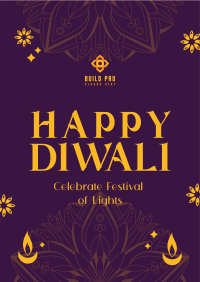 Happy Diwali Greeting Poster Design