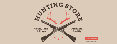Hunting Gears Facebook cover Image Preview