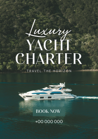 Luxury Yacht Charter Poster Image Preview