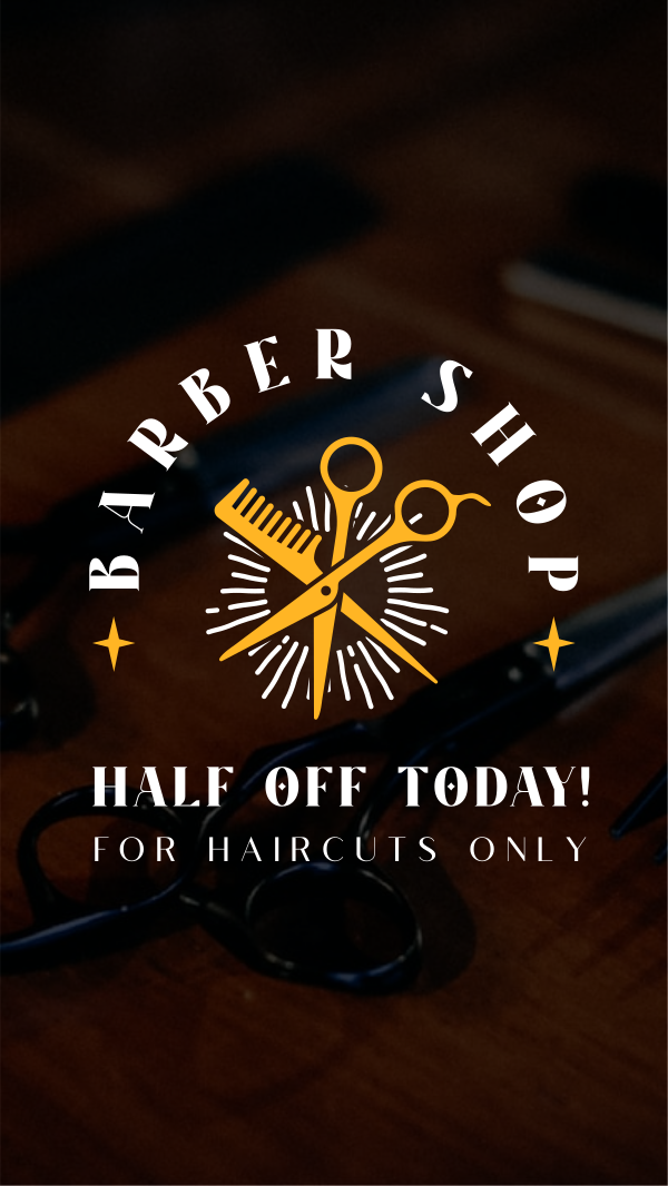 Barbershop Promo Instagram Story Design Image Preview