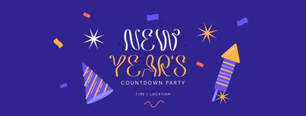 New Year Countdown Party Facebook Cover Design