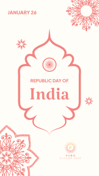 Ornamental Republic Day of India Facebook Story Design