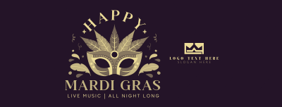 Mardi Gras Party Facebook cover Image Preview