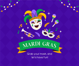 Mardi Gras Celebration Facebook post Image Preview