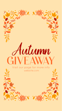 Autumn Giveaway Post Facebook Story Design