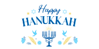 Hanukkah Menorah Twitter Post Design