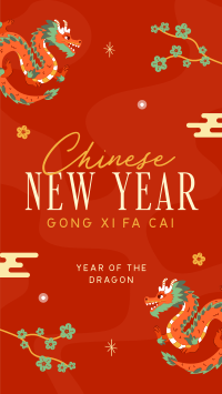 Lunar New Year Dragon Instagram Reel Image Preview