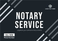 Online Notary Service Postcard Design