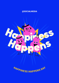 Happiness Unfolds Poster Design