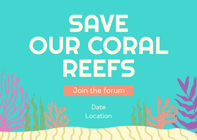Coral Reef Conference Postcard Image Preview