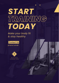 Today's Fitness Poster Design