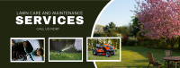 Lawn Care Services Collage Facebook cover Image Preview