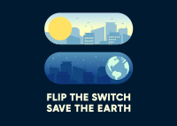 Flip The Switch Postcard Design