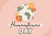 World Humanitarian Blooms Postcard Design