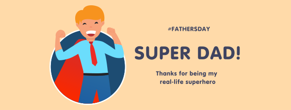 Super Dad Facebook Cover Design Image Preview