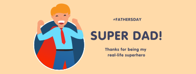 Super Dad Facebook cover Image Preview