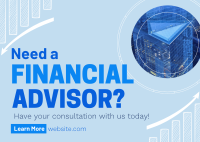 Professional Financial Advisor Postcard Image Preview