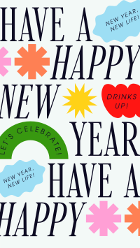 Quirky New Year Greeting Video Image Preview