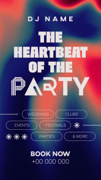 Typographic Party DJ YouTube Short Design