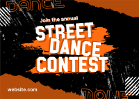 Street Dance Contest Postcard Image Preview