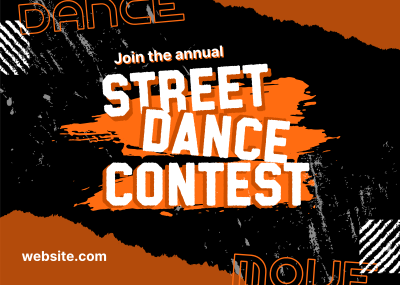 Street Dance Contest Postcard Image Preview