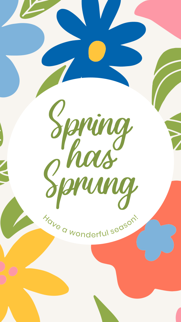 Spring Has Sprung Facebook Story Design Image Preview