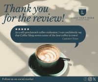 Minimalist Coffee Shop Review Facebook post Image Preview