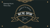 Newly Open Barbershop Facebook Event Cover Design