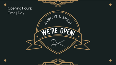 Newly Open Barbershop Facebook event cover Image Preview