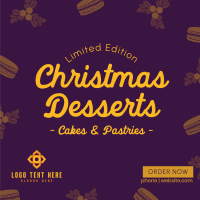 Cute Homemade Christmas Pastries Instagram Post Design