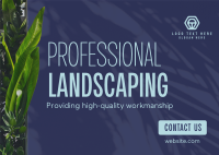 Professional Landscaping  Postcard Design