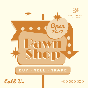 Pawn Shop Sign Instagram post Image Preview